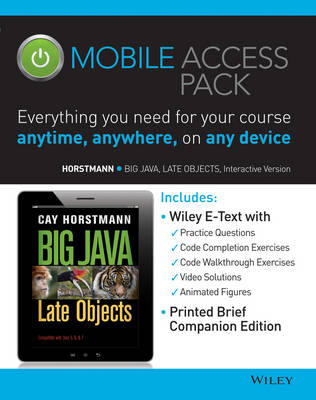 Book cover for Big Java Late Objects 1E Mobile Access Pack