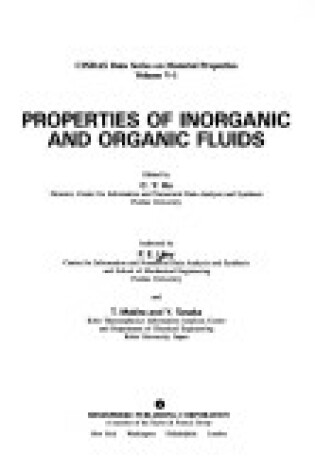 Cover of Properties of Inorganic and Organic Fluids