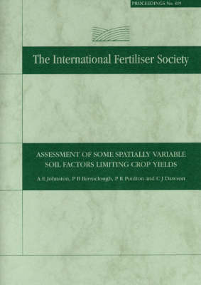 Book cover for Assessment of Some Spatially Variable Soil Factors Limiting Crop Yields