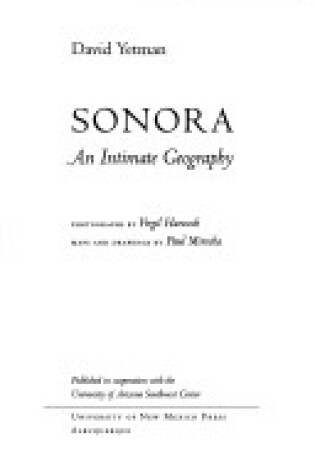 Cover of Sonora