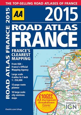 Cover of AA Road Atlas France 2015