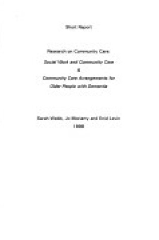 Cover of Research on Community Care