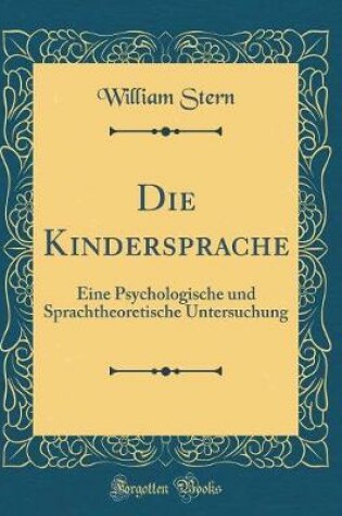 Cover of Die Kindersprache