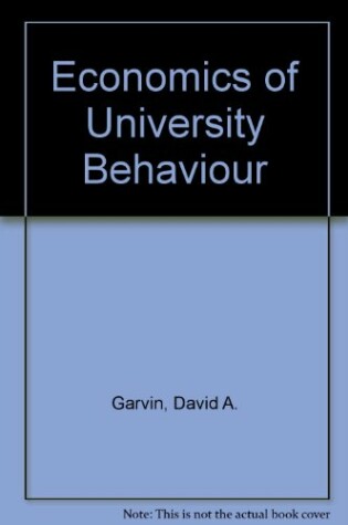 Cover of Economics of University Behaviour