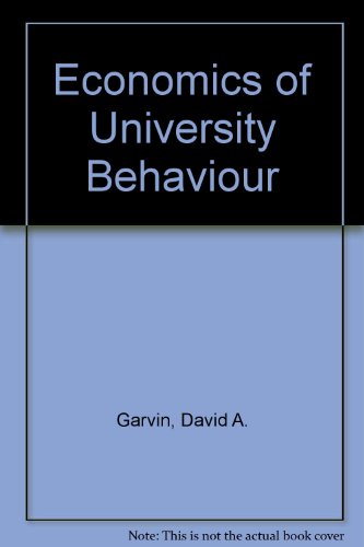 Book cover for Economics of University Behaviour