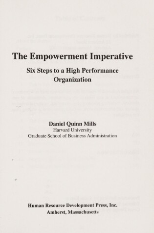 Cover of The Empowerment Imperative