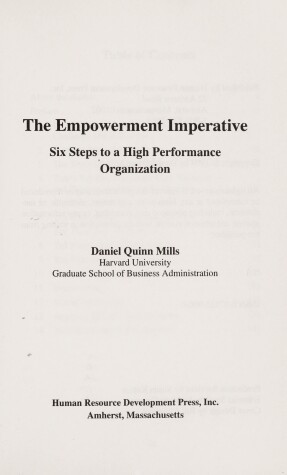 Book cover for The Empowerment Imperative