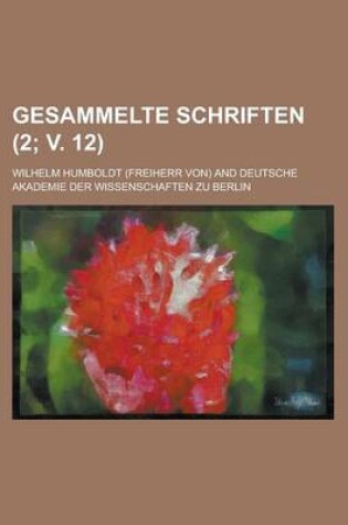 Cover of Gesammelte Schriften (2; V. 12)