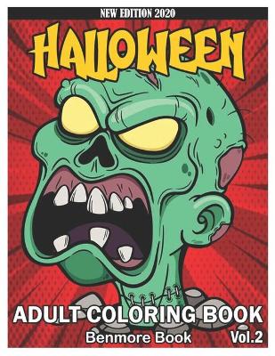 Book cover for Halloween Adult Coloring Book