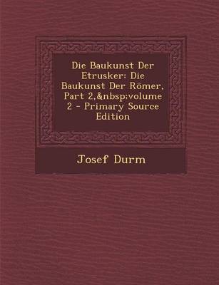 Book cover for Die Baukunst Der Etrusker