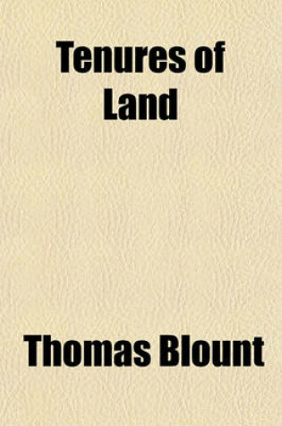 Cover of Tenures of Land