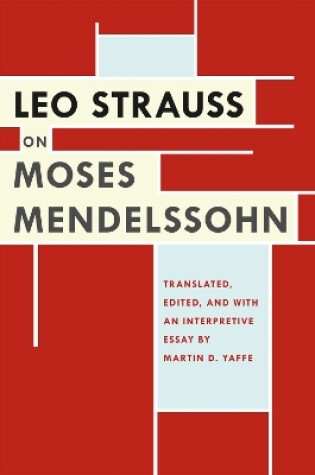 Cover of Leo Strauss on Moses Mendelssohn