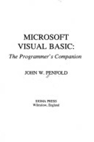 Cover of Microsoft Visual BASIC