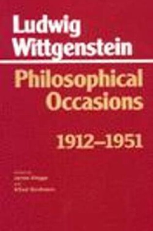 Cover of Philosophical Occasions: 1912-1951