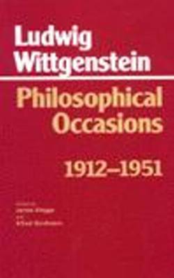 Book cover for Philosophical Occasions: 1912-1951