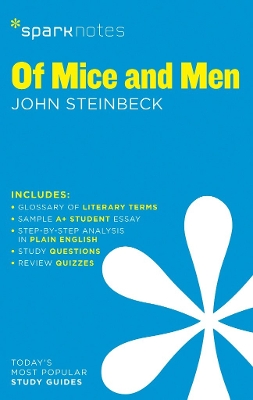 Book cover for Of Mice and Men SparkNotes Literature Guide
