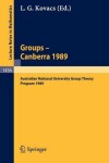 Book cover for Groups - Canberra 1989