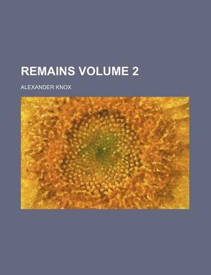 Book cover for Remains Volume 2