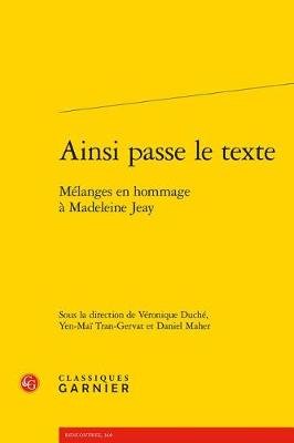 Cover of Ainsi Passe Le Texte