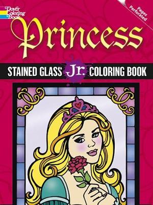 Book cover for Princess Stained Glass Jr. Coloring Book