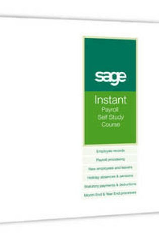 Cover of Sage Instant Payroll Self Study Workbooks