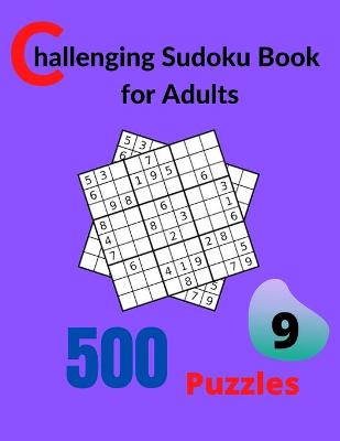 Book cover for Challenging Sudoku Book for Adults Volume 9