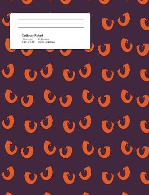 Cover of Halloween Spooky Eyes Composition College Ruled Book (7.44 x 9.69) 200 pages V9