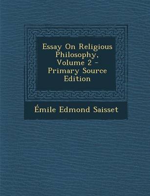 Book cover for Essay on Religious Philosophy, Volume 2 - Primary Source Edition