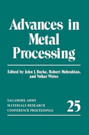 Cover of Advances in Metal Processing
