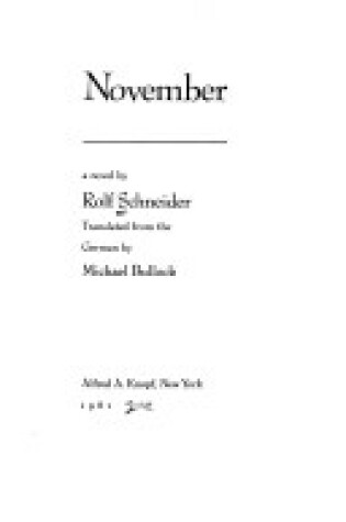 Cover of November