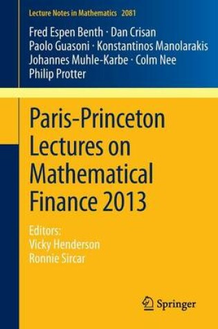 Cover of Paris-Princeton Lectures on Mathematical Finance 2013