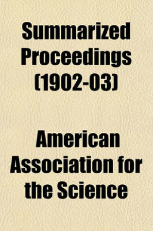 Cover of Summarized Proceedings (1902-03)