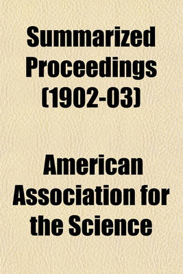 Book cover for Summarized Proceedings (1902-03)