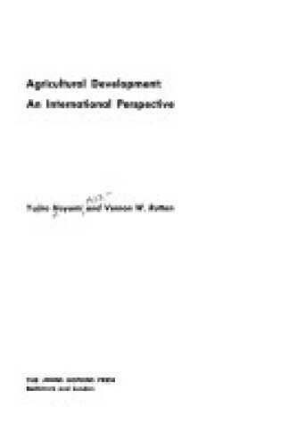 Cover of Agricultural Development