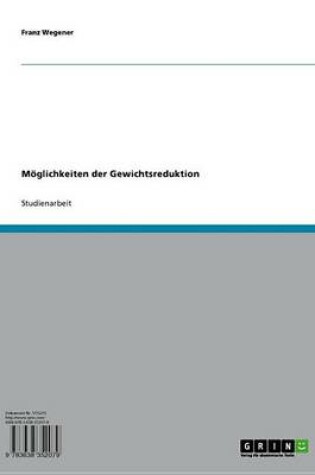 Cover of Moglichkeiten Der Gewichtsreduktion