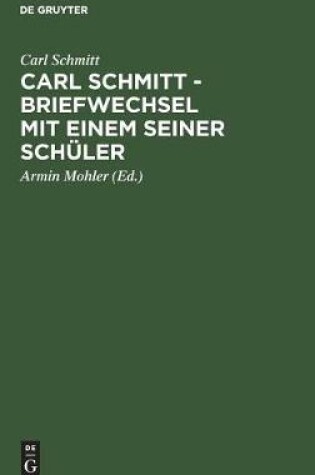 Cover of Briefwechsel Mit Einem Seiner Schueler