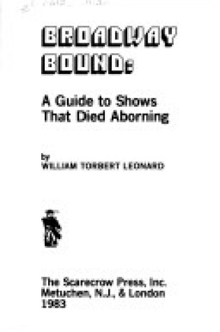 Cover of Broadway Bound