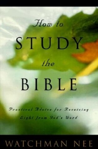 Cover of How to Study the Bible