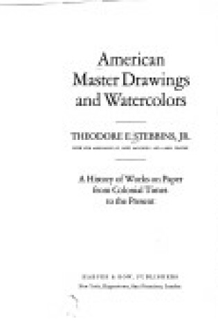 Cover of American Master Drawings and Watercolors