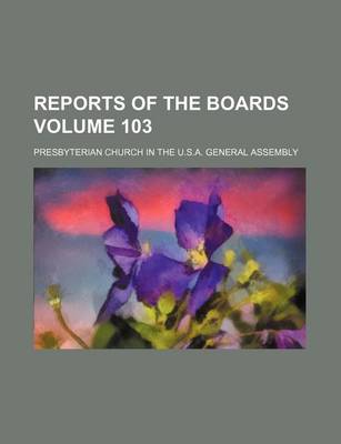 Book cover for Reports of the Boards Volume 103