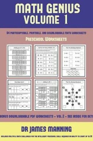 Cover of Preschool Worksheets (Math Genius Vol 1)