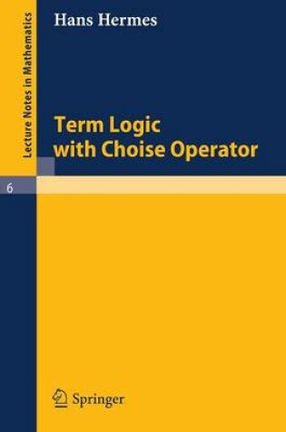 Cover of Term Logic with Choice Operator