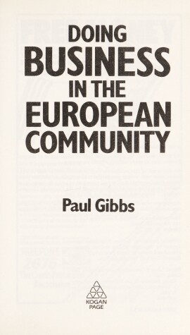 Book cover for Doing Business in the European Community