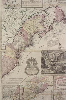 Book cover for Antique 1715 Map of the Dominion of Great Britain in North America Journal