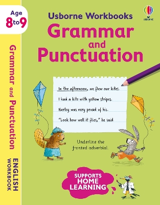 Book cover for Usborne Workbooks Grammar and Punctuation 8-9