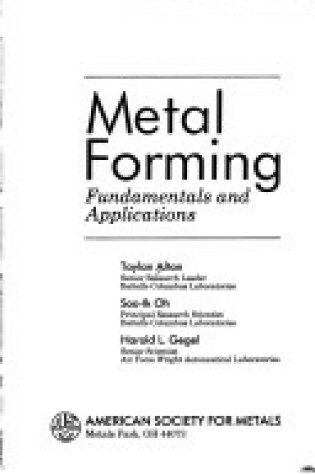 Cover of Metal Forming