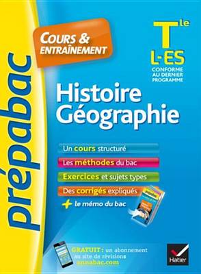 Book cover for Histoire-Geographie Tle L, Es - Prepabac Cours & Entrainement