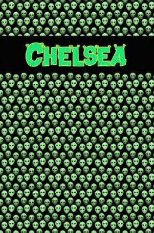 Cover of 120 Page Handwriting Practice Book with Green Alien Cover Chelsea