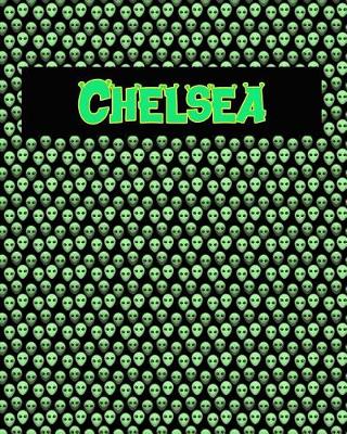 Book cover for 120 Page Handwriting Practice Book with Green Alien Cover Chelsea