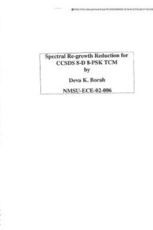 Cover of Spectral Re-Growth Reduction for Ccsds 8-D 8-Psk Tcm